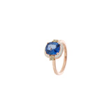 Gemma Bague - Saphir Bleu - Diamants Jaunes