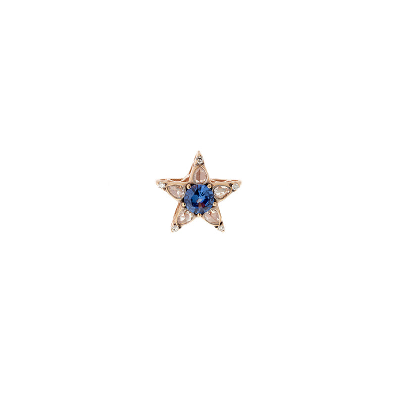 Istanbul Boucle d'Oreille - Saphir Bleu - Diamants