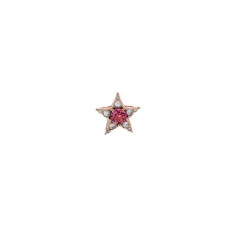 Istanbul Boucle d'Oreille - Tourmaline Rose - Diamants