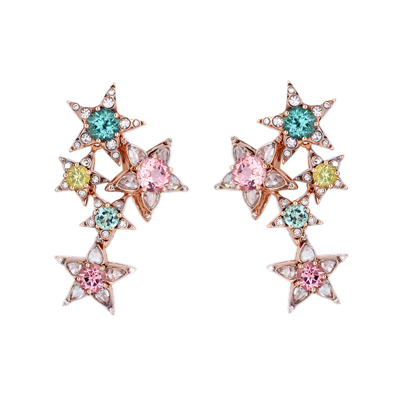Istanbul Earrings - Tourmalines - Diamonds
