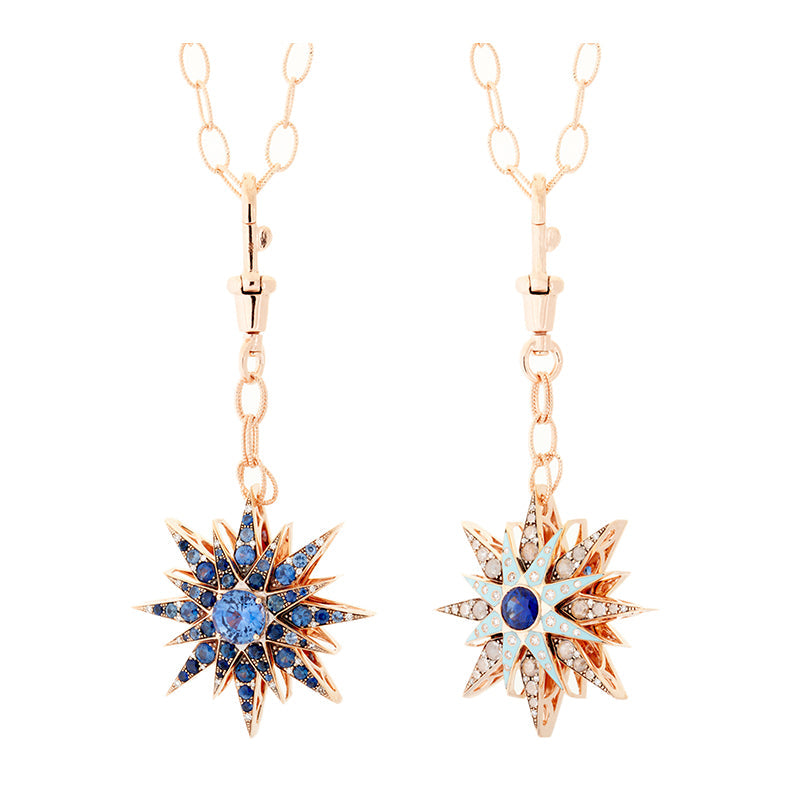 Istanbul Pendentif Bleu Clair - Saphirs Bleus - Diamants