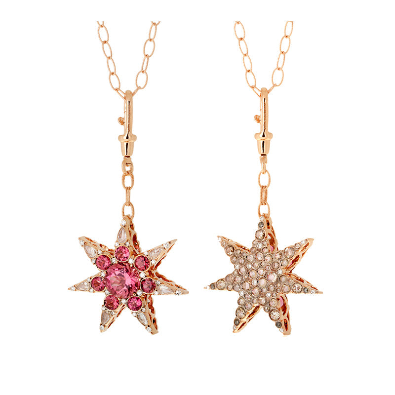Istanbul Pendant - Pink Tourmalines - Diamonds