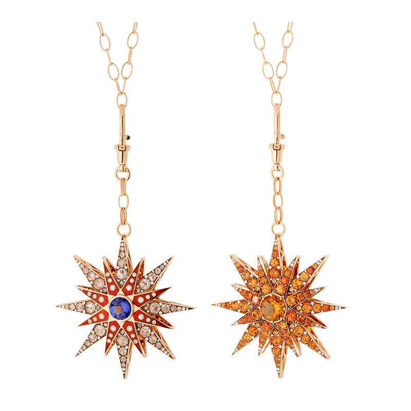 Istanbul Pendentif - Tanzanite - Tourmaline - Spessartines - Saphirs Jaunes - Diamants