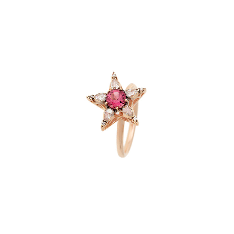 Istanbul Ring - Pink Tourmaline - Diamonds
