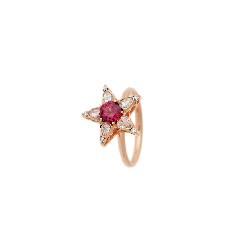Istanbul Ring - Rhodolite - Diamonds