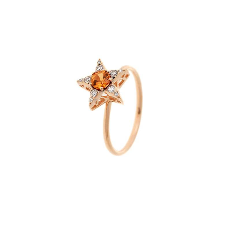 Istanbul Ring - Spessartine  - Diamonds