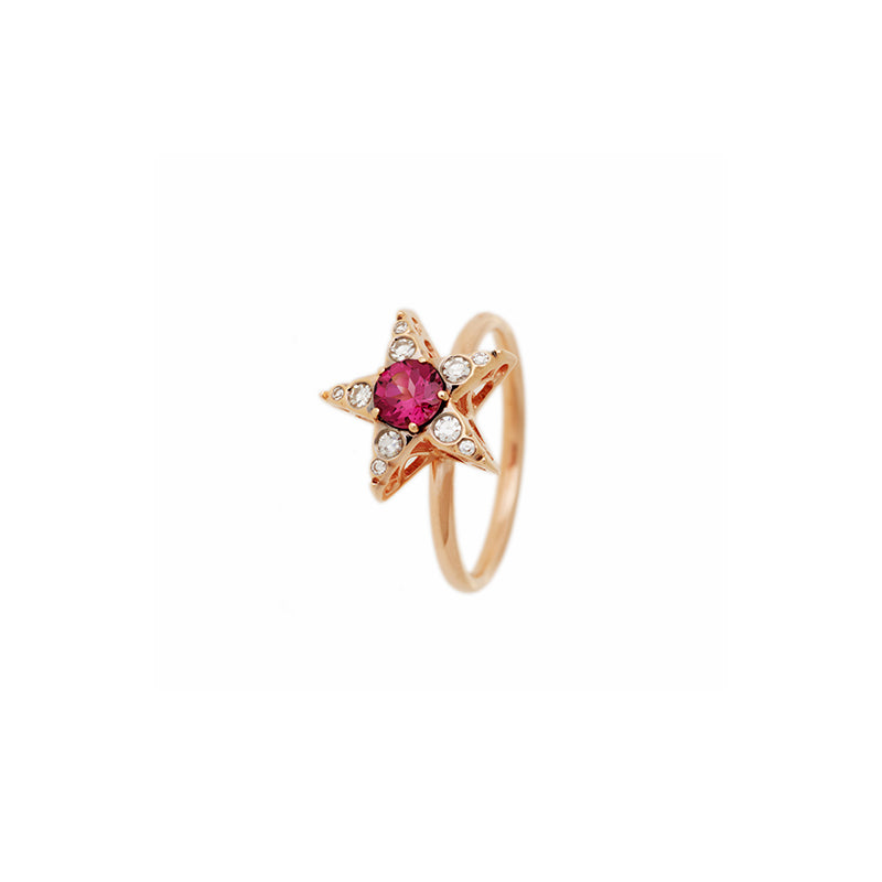 Istanbul Ring - Rhodolite - Diamonds