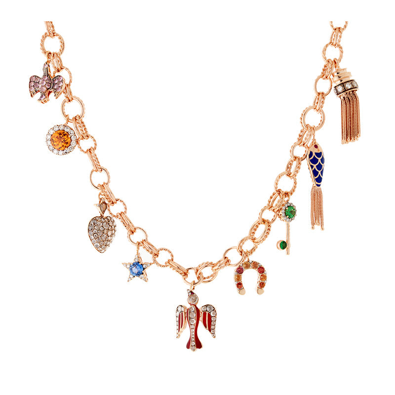Kastak Collier - Saphirs - Tsavorites - Spessartite - Rubis - Diamants