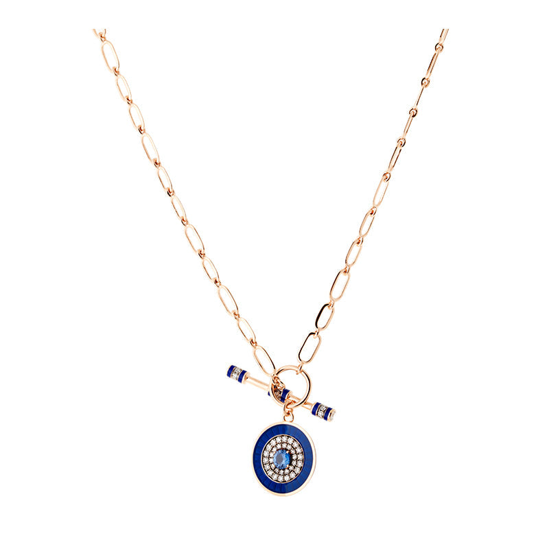 Kastak Necklace Navy Blue Eye - Blue Sapphire - Diamonds
