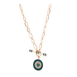 Kastak Collier Oeil Pétrole - Tsavorite - Diamants
