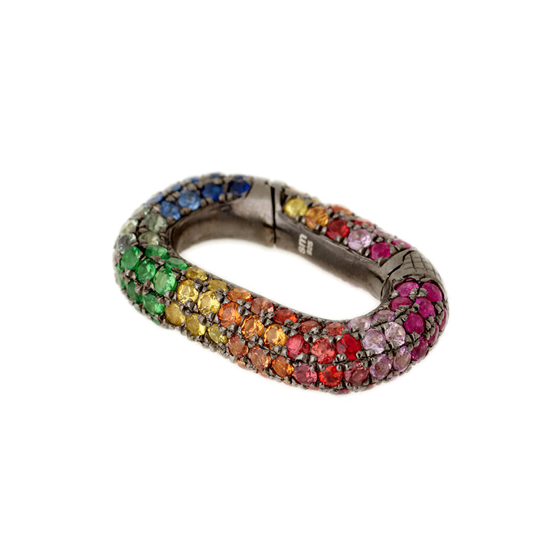 Link Fermoir - Saphirs Colorés - Tsavorites