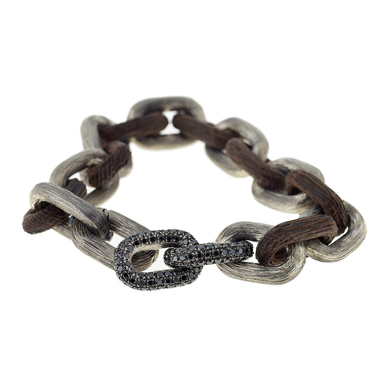 Link Bracelet - Black Diamonds