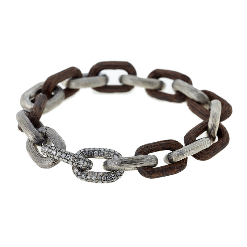 Link Bracelet - Icy Grey Diamonds