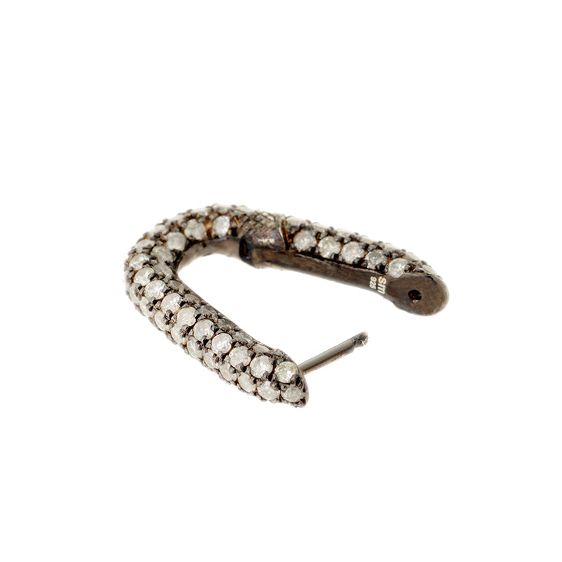 Link Boucle d'oreille - Diamants gris glacés