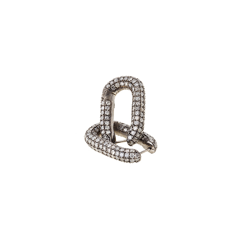 Link Boucle d'oreille - Diamants gris glacés