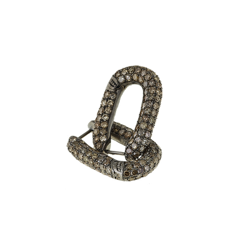 Link Boucle d'oreille - Diamants Bruns