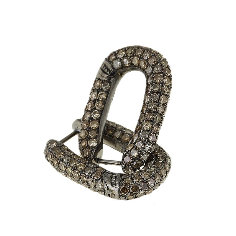 Link Boucle d'oreille - Diamants Bruns