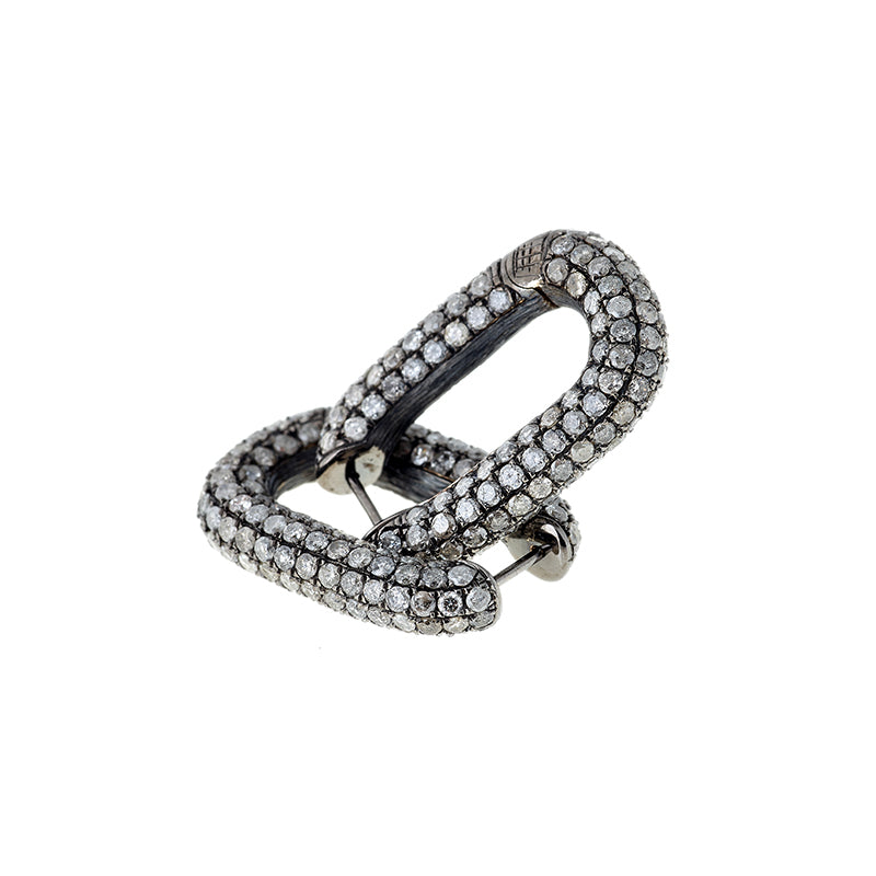 Link Boucle d'oreille - Diamants gris glacés