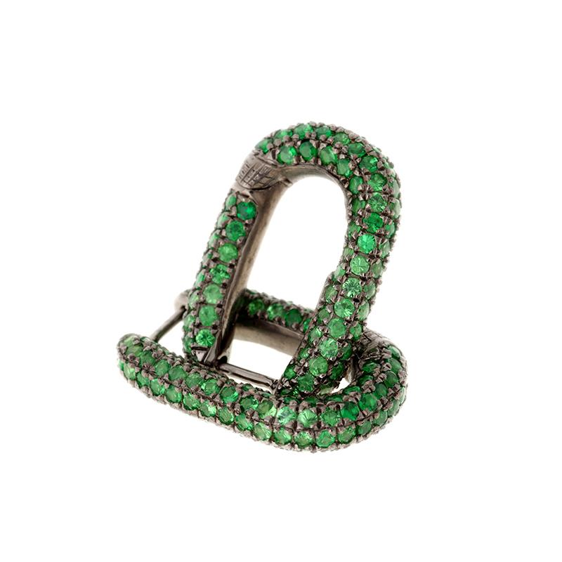 Link Earring - Tsavorites