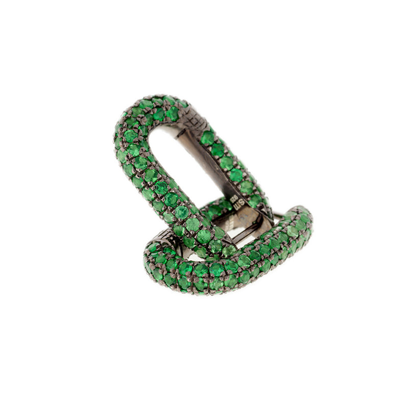 Link Earring - Tsavorites