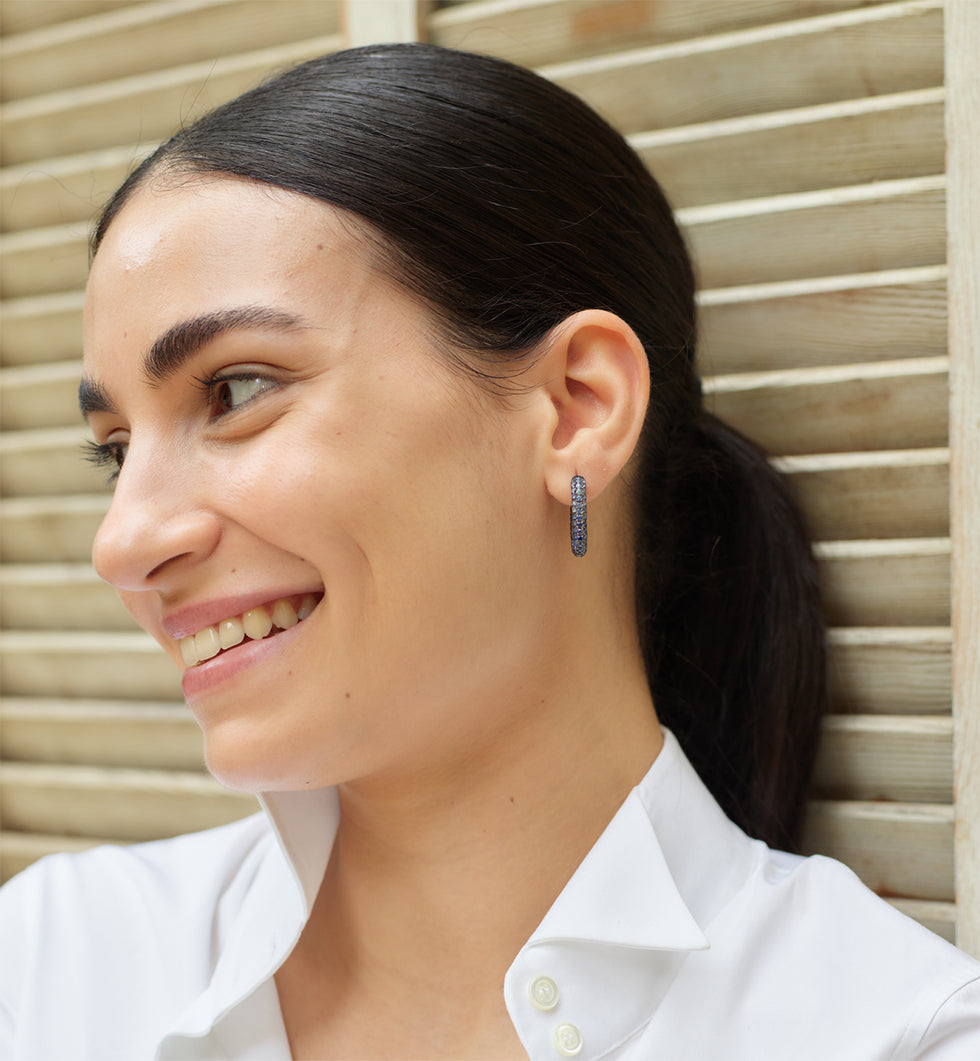 Link Boucle d'oreille - Saphirs Bleus