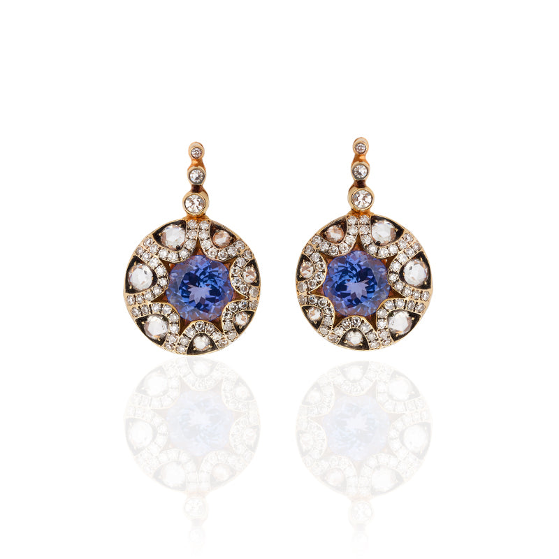 Mille et une nuits Boucles d'oreilles - Tanzanites - Diamants