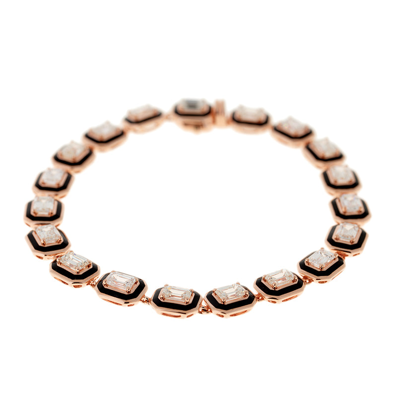 Mina Bracelet noir - Diamants