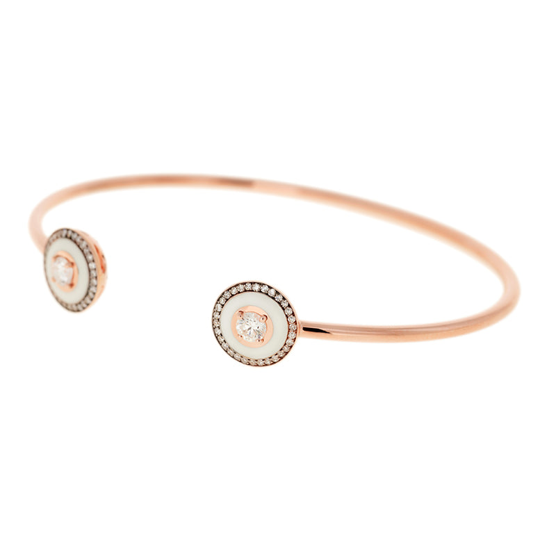 Mina Bracelet ivoire - Diamants