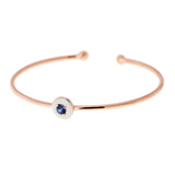 Mina Bracelet ivoire - Saphir bleu - Diamants