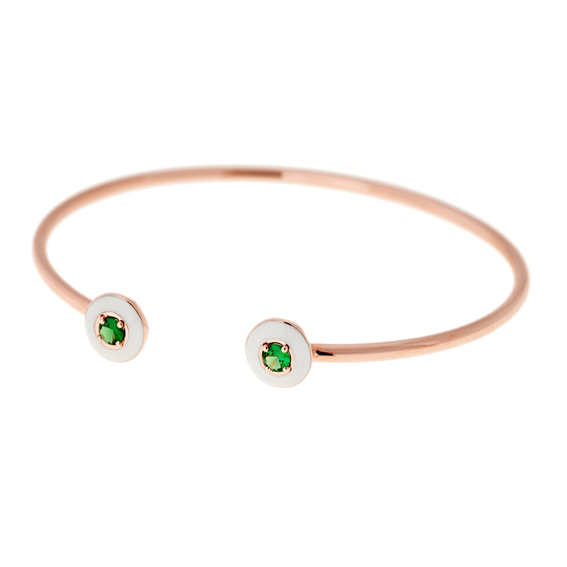 Mina Bracelet ivoire - Tsavorites