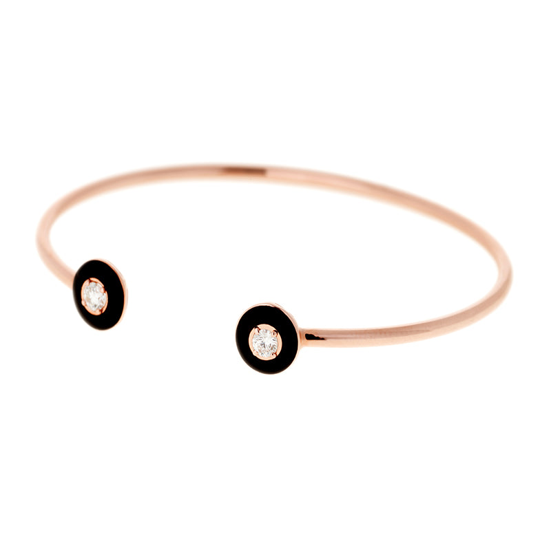 Mina Bracelet noir - Diamants