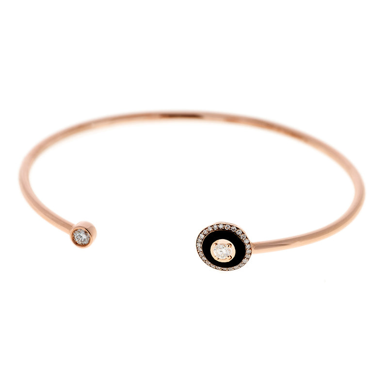Mina Bracelet noir - Diamants