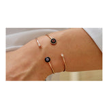 Mina Bracelet noir - Saphir bleu - Diamant