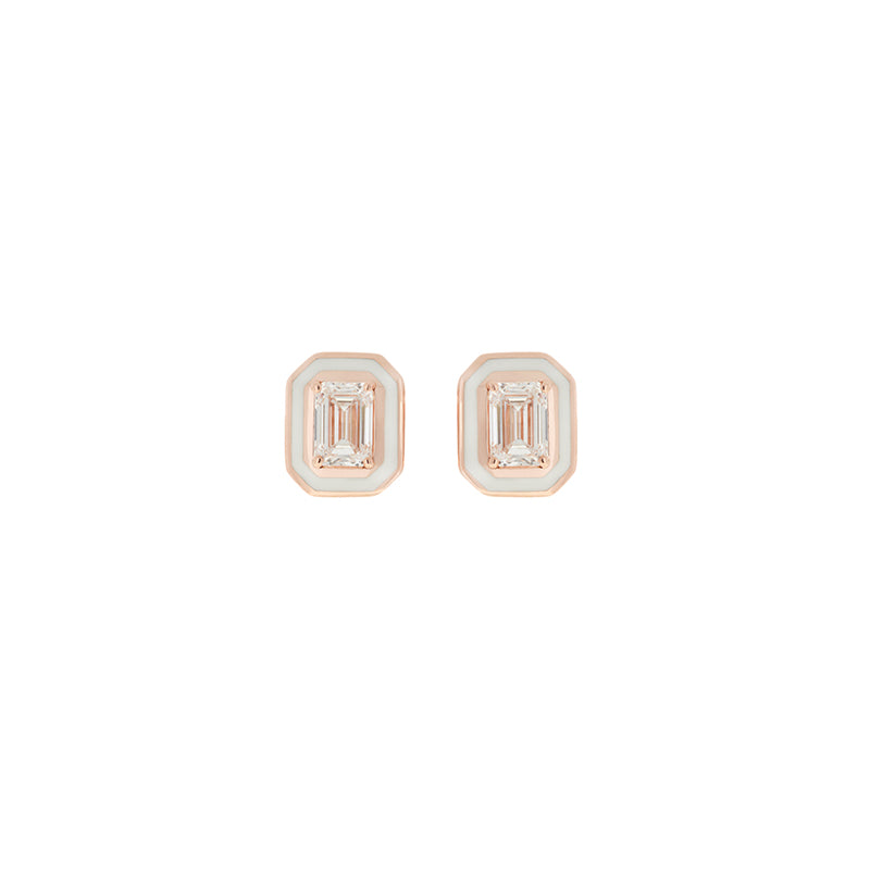 Mina Boucles d'oreilles en ivoire - Diamants