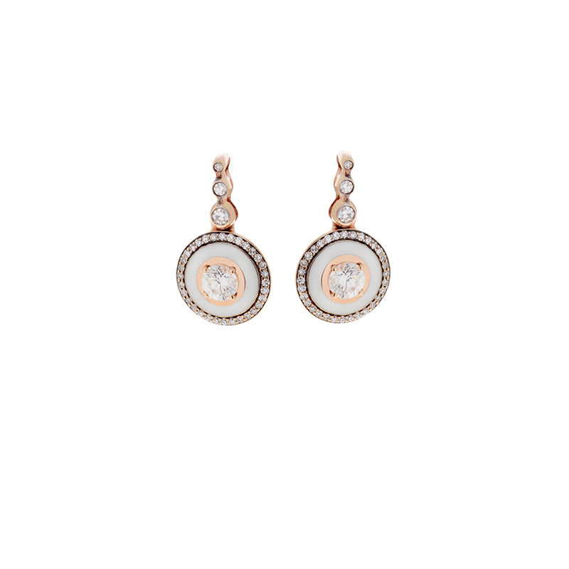 Mina Boucles d'oreilles Ivoire - Diamants