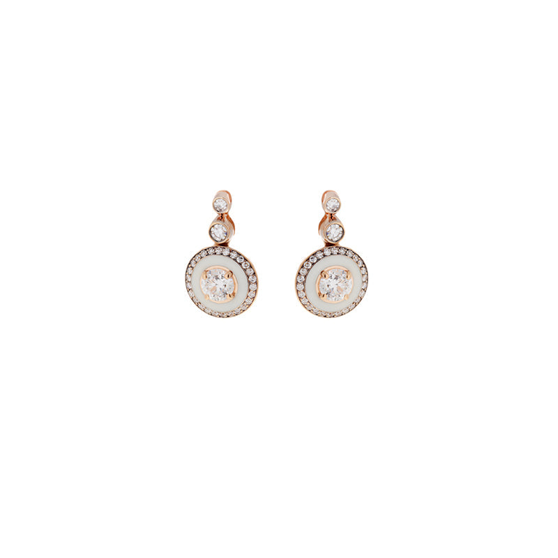 Mina Boucles d'oreilles Ivoire - Diamants