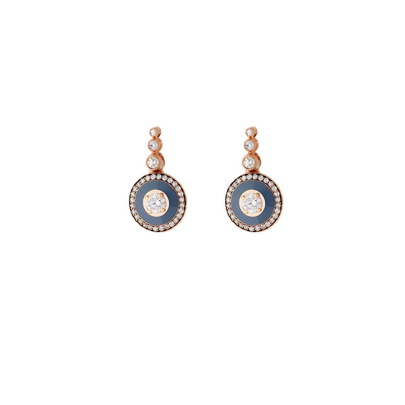 Mina Grey Earrings - Diamonds