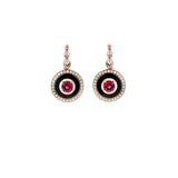 Mina Boucles d'oreilles noires - Rhodolites - Diamants