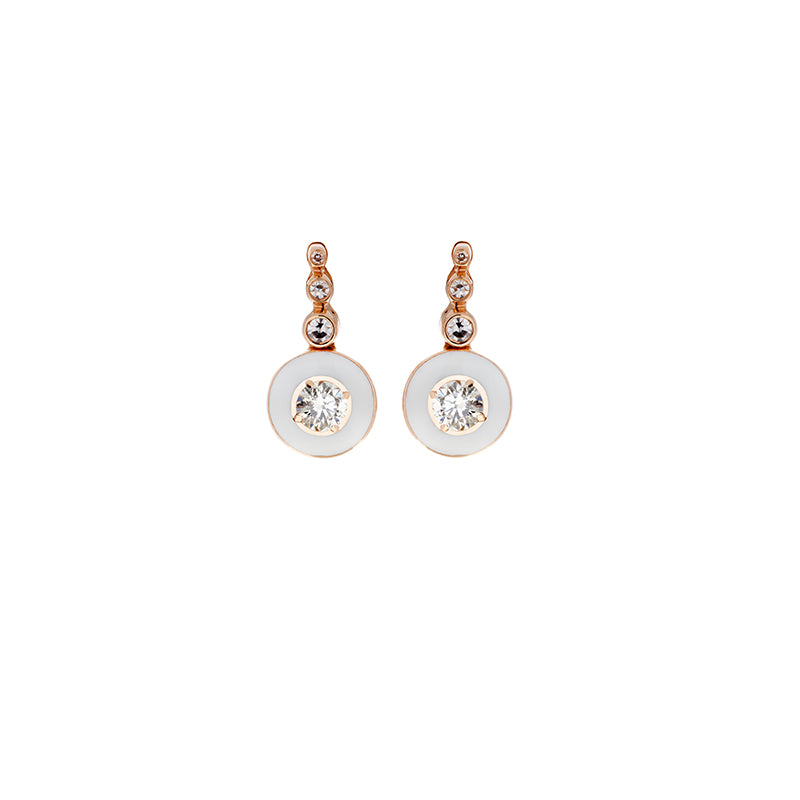 Mina Boucles d'oreilles en ivoire - Diamants