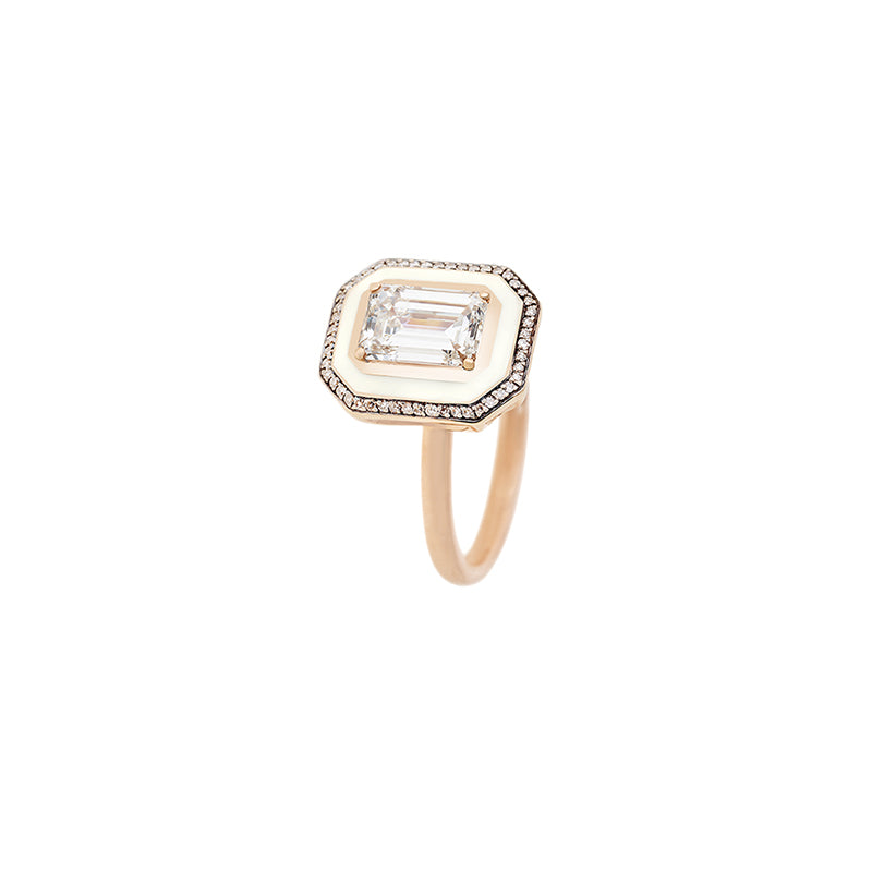 Mina Bague ivoire - Diamants