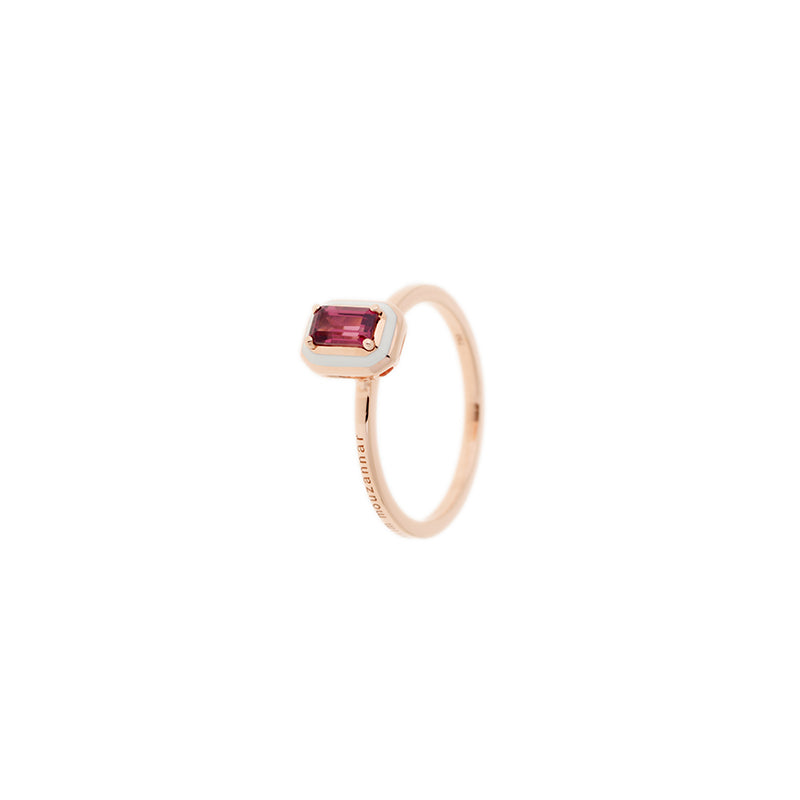 Mina Bague Ivoire - Rhodolite