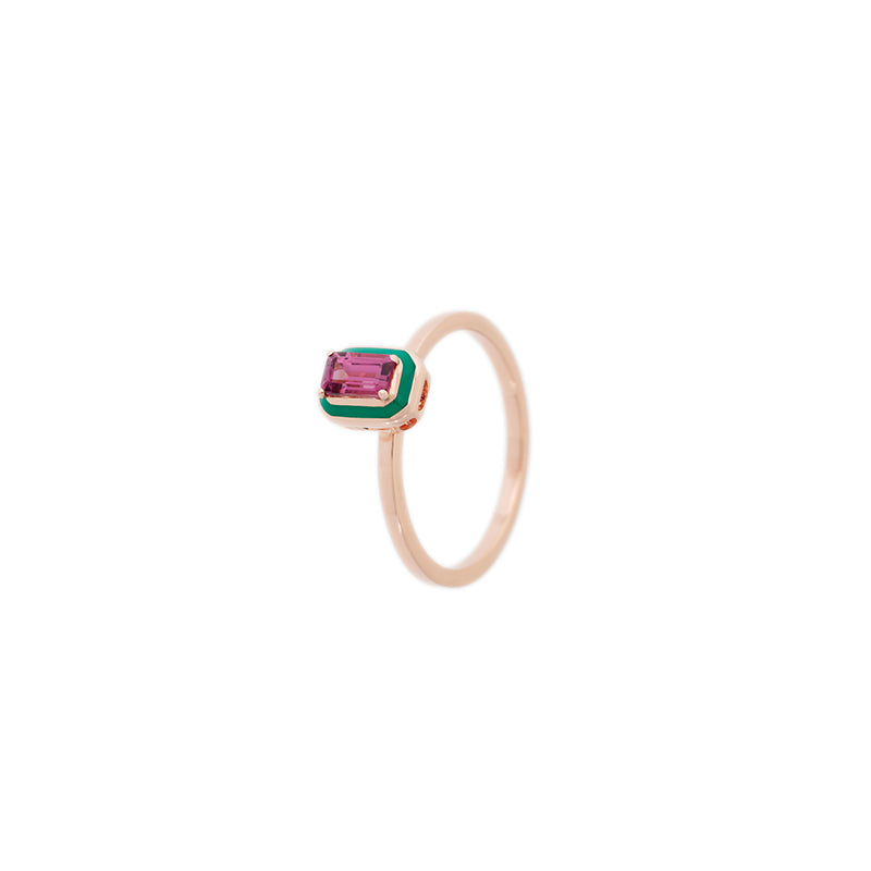 Mina Bague Verte - Rhodolite