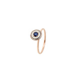Mina Ivory Ring - Blue Sapphire - Diamonds