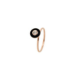 Mina Bague noire - diamant
