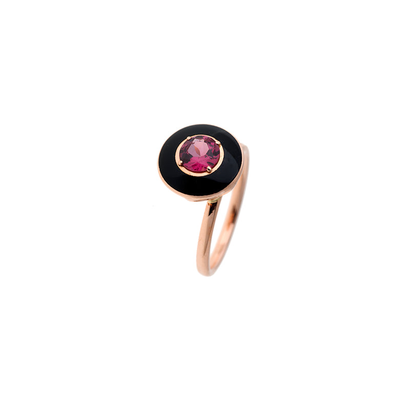 Mina Bague noire - Rhodolite