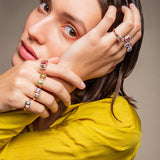 Mina Light Blue Ring - Pink Sapphire