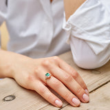 Mina Lilac Ring - Emerald