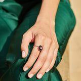 Mina Bague noire - diamant