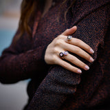 Mina Bague noire - diamant