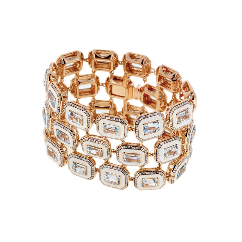 Unique Bracelet - Aigues-Marines - Diamants